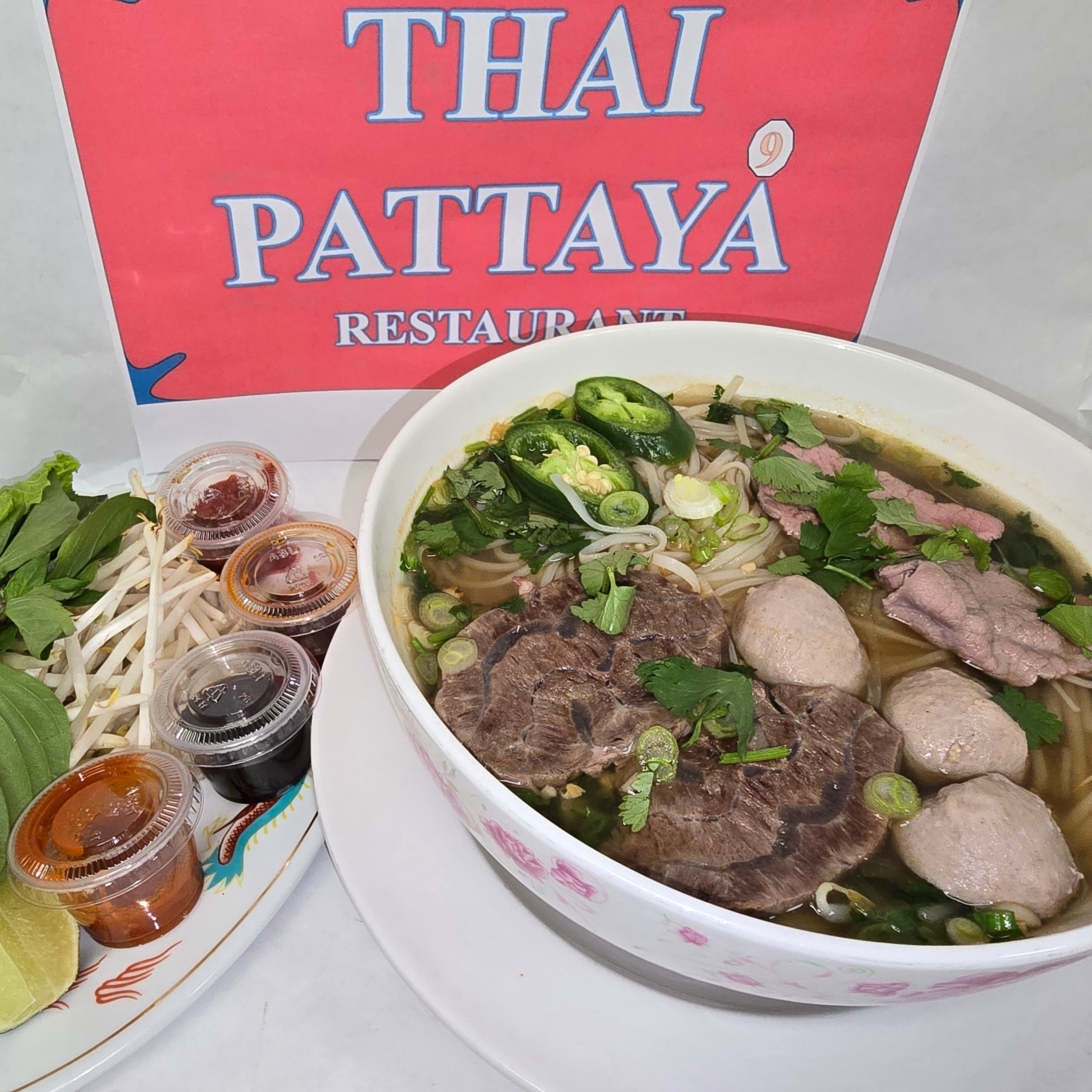 Pho Large Beef+Meatball+Tendon (M).