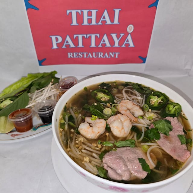 Pho Large Shrimp + Beef.