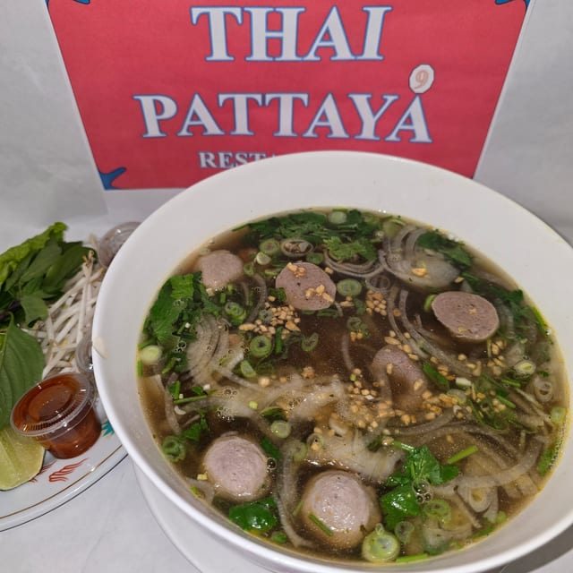 Pho Large Beef + Meatball.